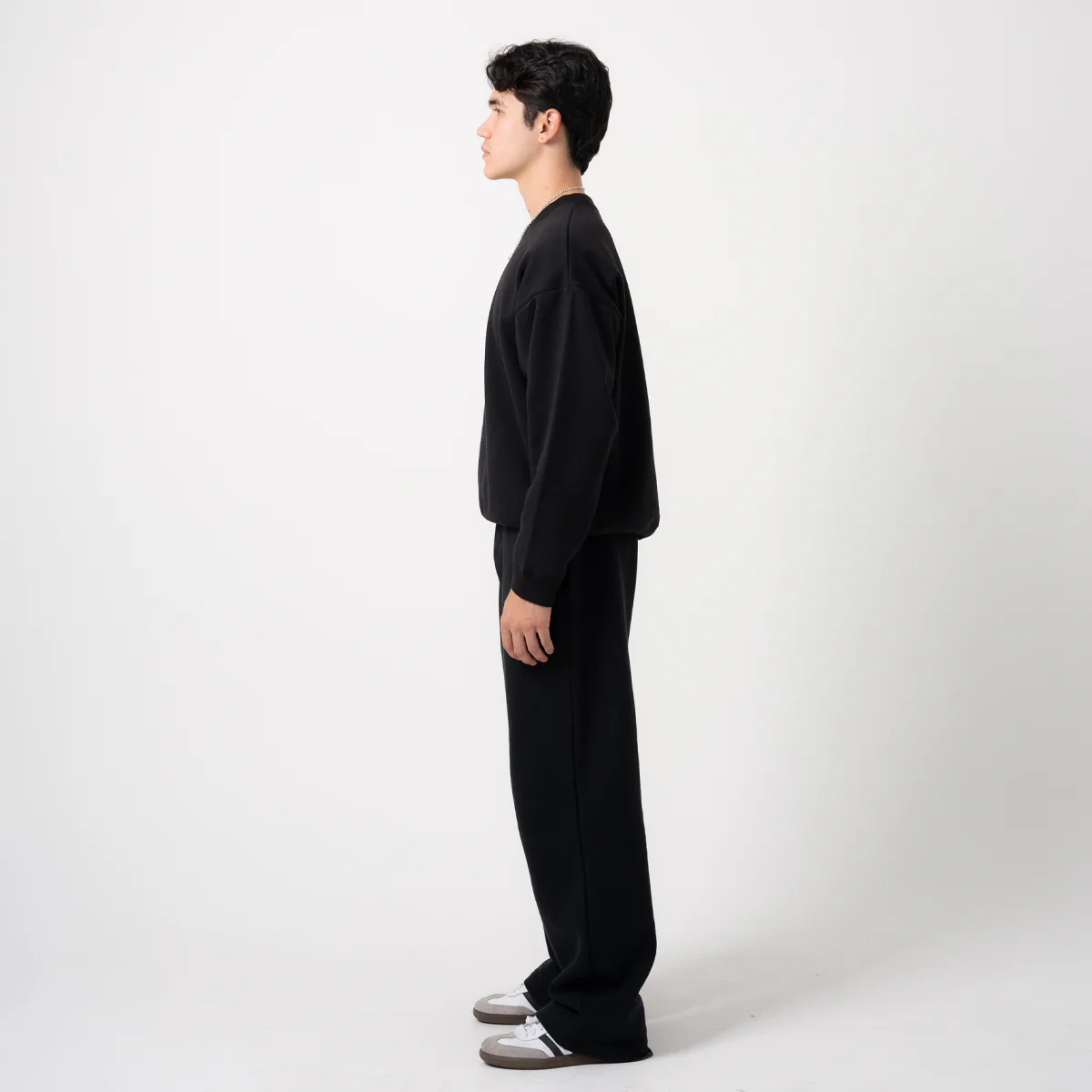 350 GSM 'Black' Fleece Crewneck - Image 4