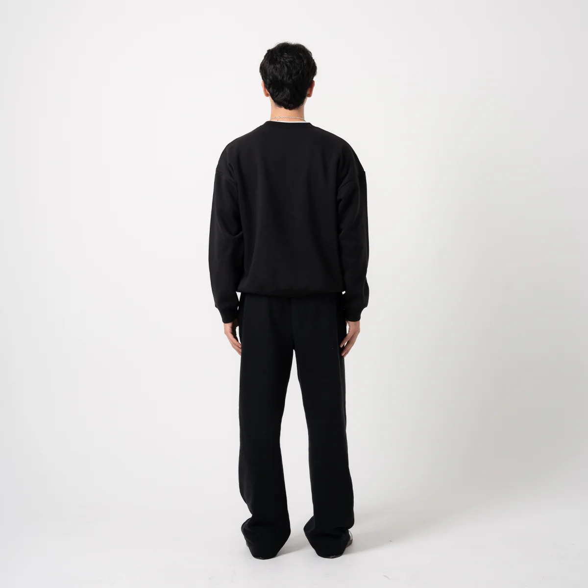 350 GSM 'Black' Fleece Crewneck - Image 5