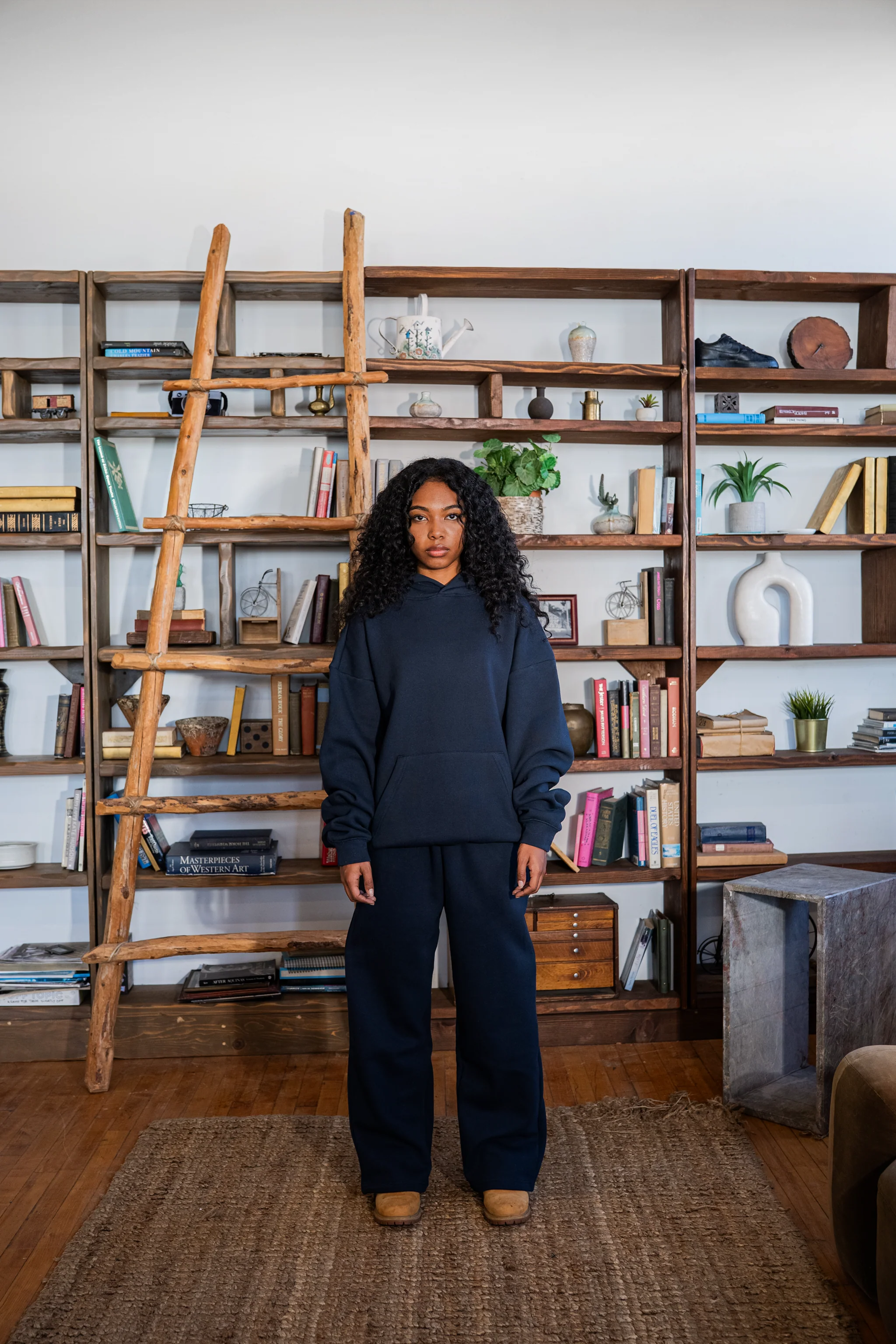350 GSM 'Dark Navy' Fleece Sweatpants - Image 3