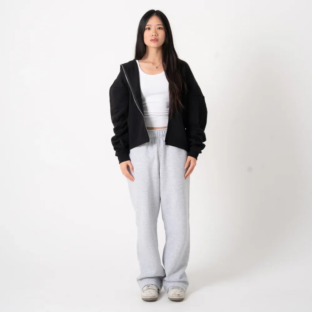 350 GSM 'Black' Zip-Up Hoodie - Image 7