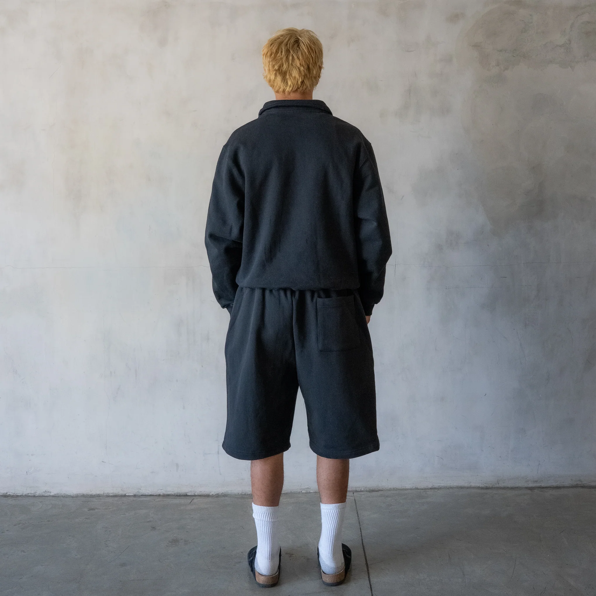 600 GSM 'Black' Quarter Zip Sweatshirt - Image 5
