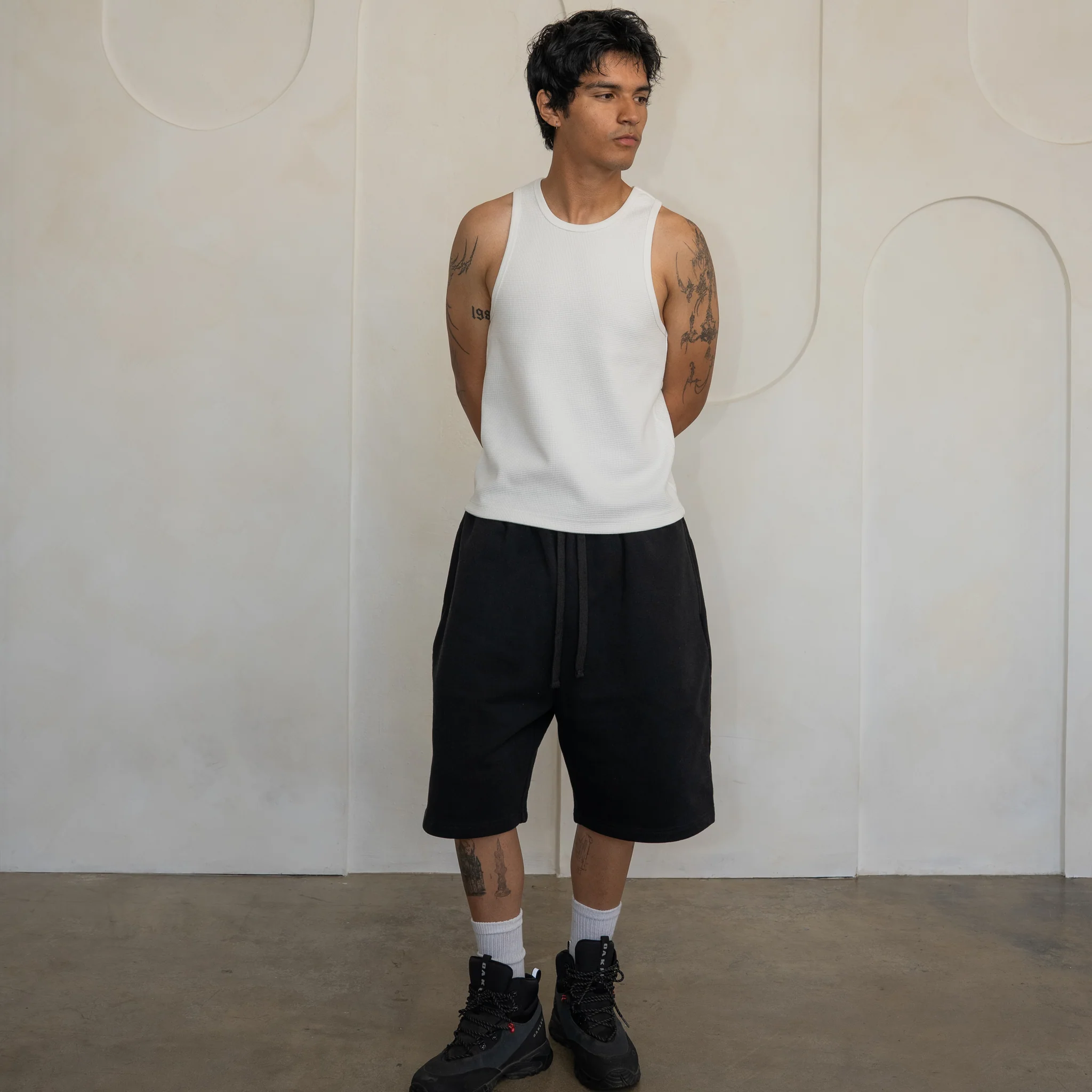 'White' Waffle Knit Tank Top - Image 6