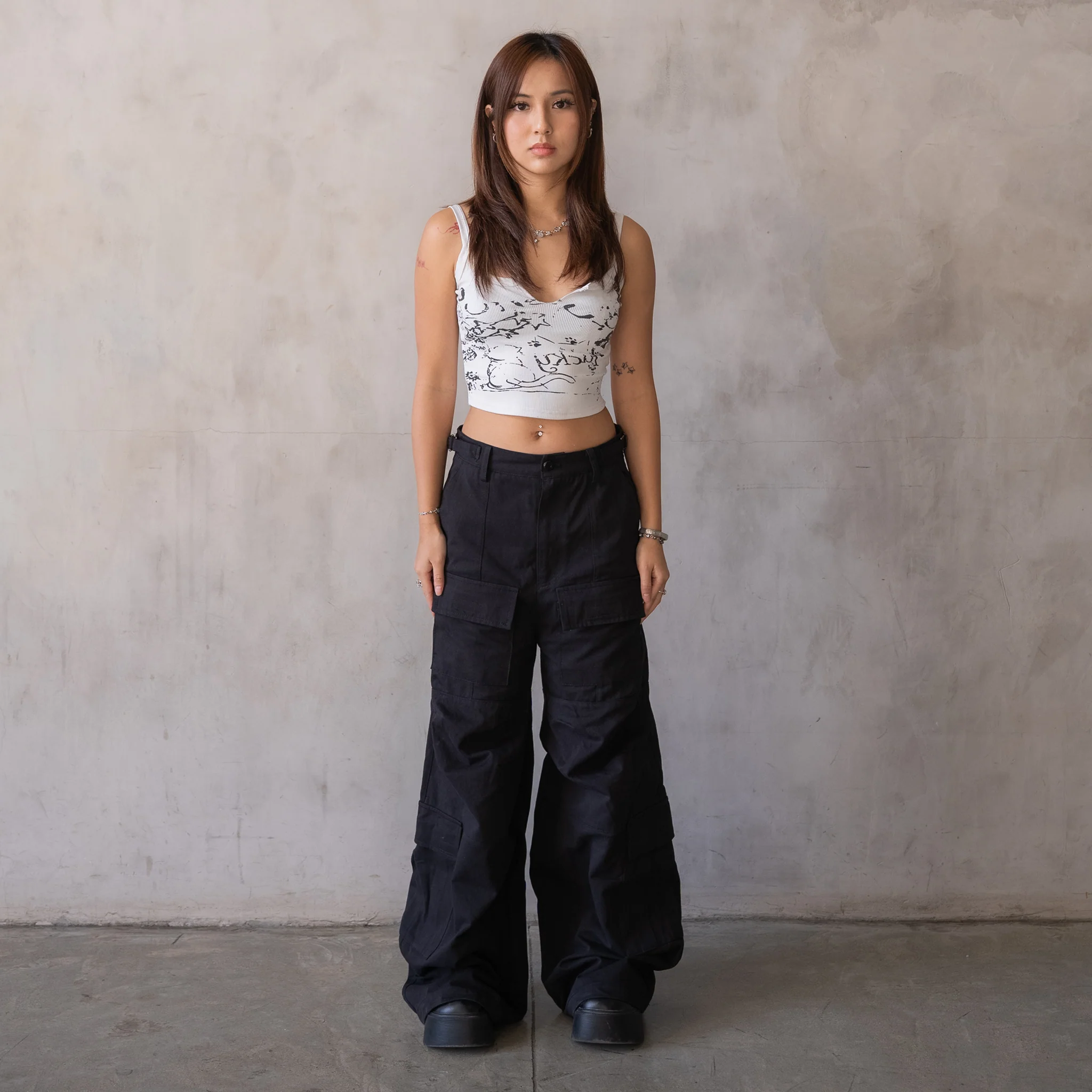 'Payload' Flared Cargos (Black) - Image 5