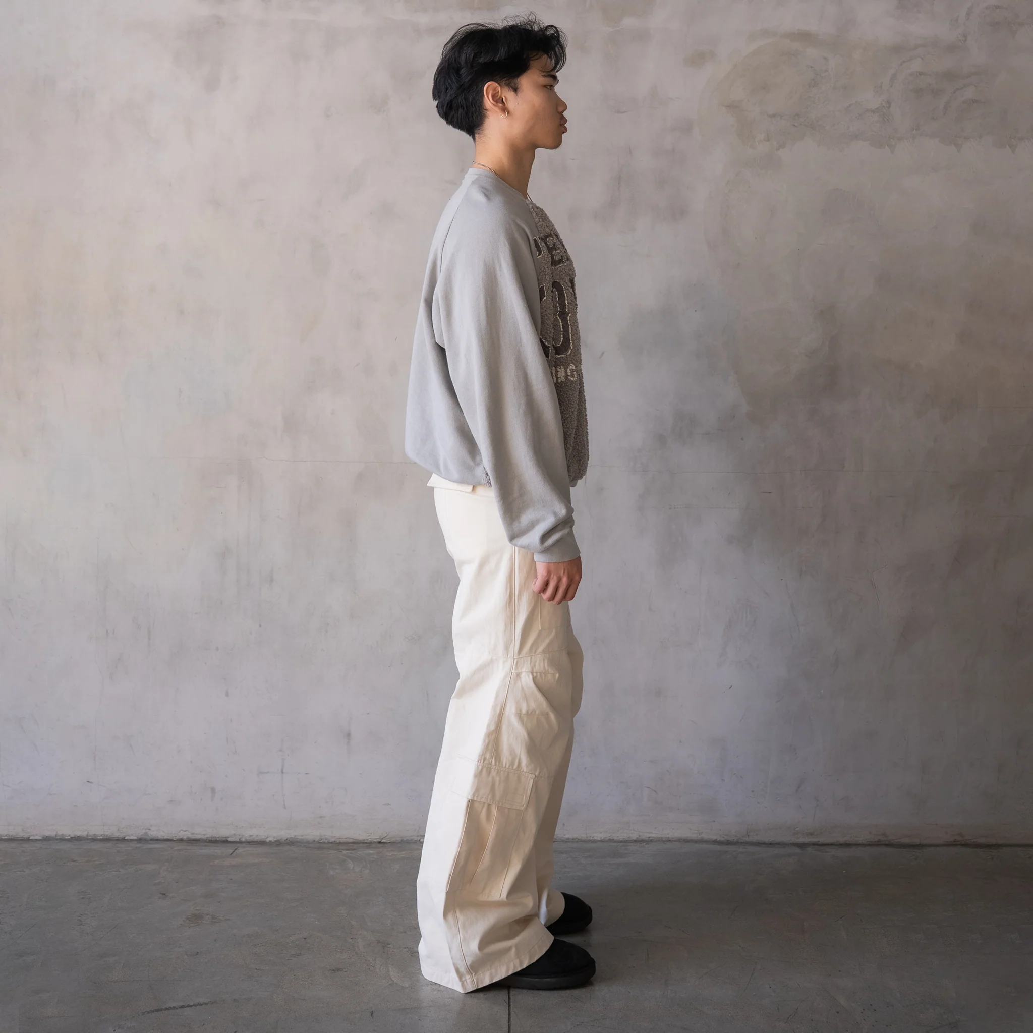 'Payload' Flared Cargos (Cream) - Image 4